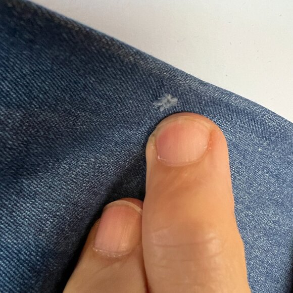 Zola Earthly Fashions Embroidered Denim Tunic Top Size XXL Boho Peasant Hippy - Picture 7 of 7